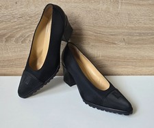 Sergio Rossi Pumps Schuhe Schwarz Blockabsatz Gr. 6 = 39 w. NEU