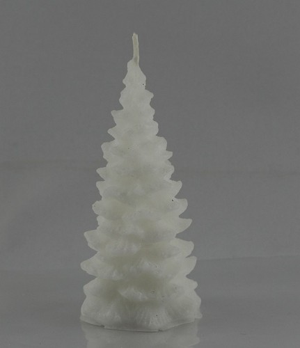 Kerze kleiner tannenbaum - tannenbaum, weiß