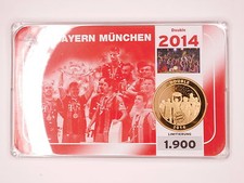 FC Bayern München, Double Sieger 2014, Medaille, vergoldet #MM012