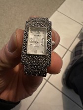 rechteckige Le Chat Damen Uhr ohne Armband, neue Batterie, guter Zustand