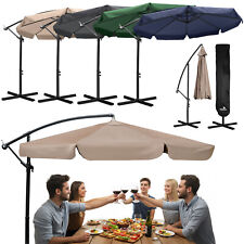 PLONOS Sonnenschirm Ampelschirm Gartenschirm Sonnenschutz  Ø350 mit Schutzhülle