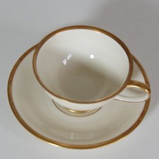 Mokkatasse Elfenbeinporzellan mit Goldrand - Rosenthal 40ger Jahre