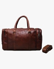 Jaald 45 cm Echt Leder Ledertasche Weekender Gepäck Reisetasche  Sporttasche 