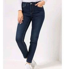 DINE 'N' DANCE Jeanshose Rumba Strassdetail schmales Bein knöchellangGr 38 Mu