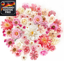Kunstblumen Set Rosa Weiß 60
