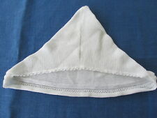 Babymütze Puppenmütze 50er Jahre Vintage weiß gestrickt Puppenkleidung Kappe