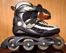 Inline Skates Junge Mädchen verstellbar 34 - 37 schwarz weiß grün