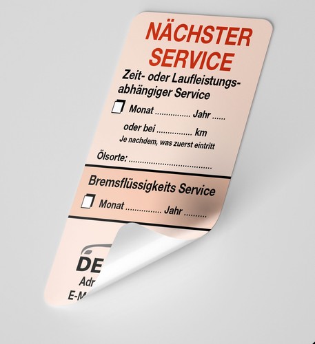 Kfz service aufkleber - kfz,