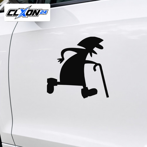 Autoaufkleber oma mit hut - oma, und