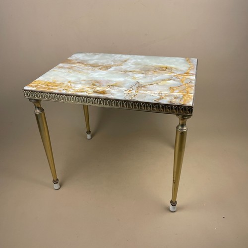 Vintage marmor messing tisch - marmor,