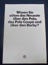 VW Polo 2 Steilheck + Coupe + Derby Prospekt brochure 6/84 Dr. Nr. ohne  673 (3)