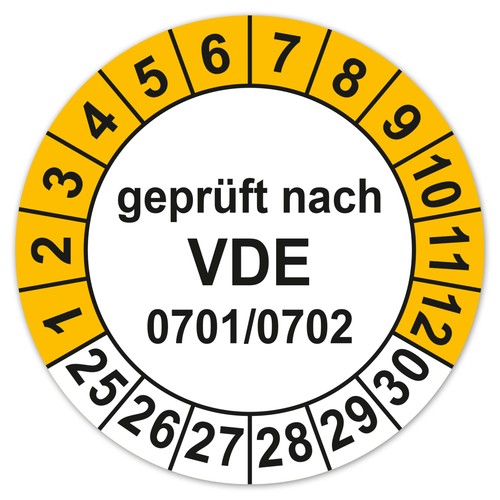 Prüfplakette geprüft nach