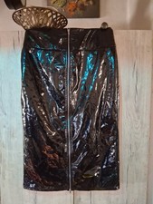 Lackrock Schwarz,Gr:M  70 cm lang