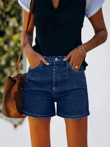 Damen jeans shorts - jeans, destroyed