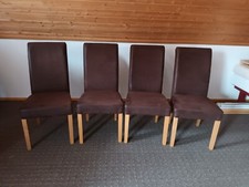 4 Stück Esszimmerstühle Velours Bezug