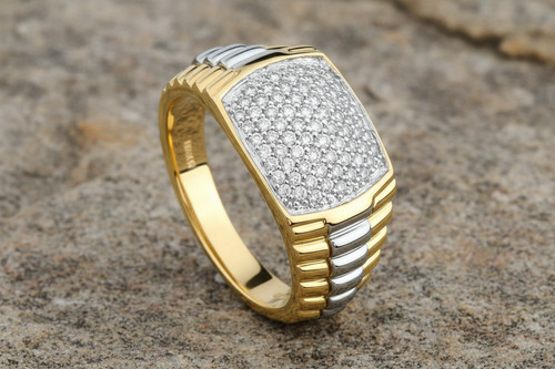 Herren diamant siegelring - herren,