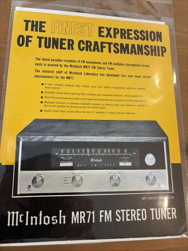 Mcintosh stereo tuner - mr, fm