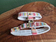 Kaninchengeschirr bunt Streifen