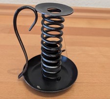 Vintage Spiral-Kerzenhalter Kerzenständer Schwarz