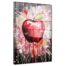 Abstrakt roter Apfel Pop Art