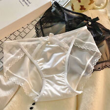 Sexy Damen Satin Höschen Unterwäsche Durchsichtig Slips Französische Dessous