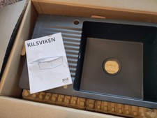 Einbauspüle schwarz , Kilsviken, IKEA, fast wie neue