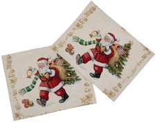 Platzdeckchen Set 2x Platzset Weihnachten Gobelin Tischset Santa Made in Germany