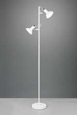 Stehleuchte Stehlampe Leseleuchte Metall weiss 2xE14 Höhe 155 cm schwenkbar