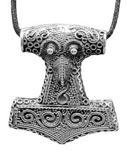 Thorshammer Schonenhammer Thor Hammer Rabe Silber 925 Mjölnir Anhänger Nr. 150
