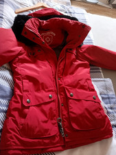 Winterjacke von Original Wellensteyn, rot mit Kapuze, nie getragen