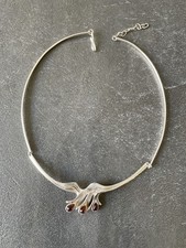 925 Silber Collier mit Granat