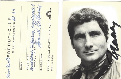 Autogramm freddy quinn auf - quinn,