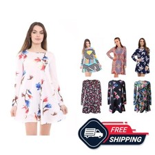 Swing-Damenkleid Langarm