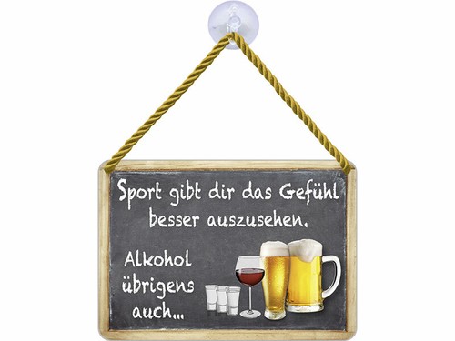 Kulthänger blechschild sport - blechschild,