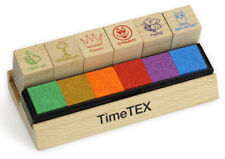 Set Holz Lehrer-Stempel 6-tlg. 'Motivation', verschiedene Farben