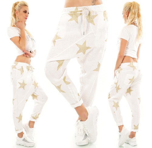 Damen harem hose leinen - harem,