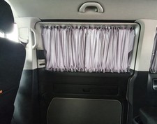 VW T3 einlagig grau Gardinen Vorhang Sonnenschutz hinter Beifahrer mitte rechts