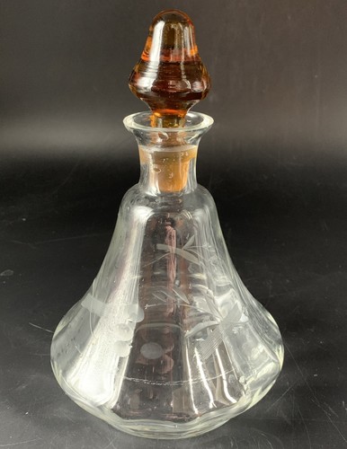Antike glas karaffe bernstein - antike,