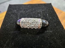 Bonheur Christ Ring 585 Weißgold 18K  Onyx Brillanten Gr. 49