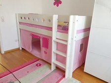 FLEXA halbhohes Kinder-/Jugendbett 90x200 weiß 