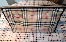 Waschbeutel, Kulturbeutel, Waschtasche, Kariert, mit Innenfächern, Neuwertig