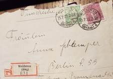 WEIDENAU (SIEG): Briefumschlag, postgelaufen, gestempelt 25.7.1929