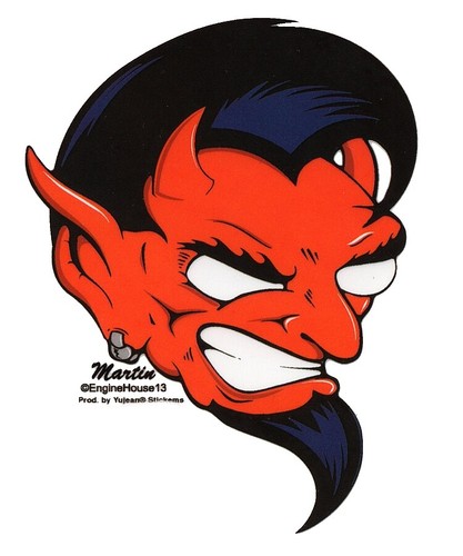 Autoaufkleber devils head - autoaufkleber,