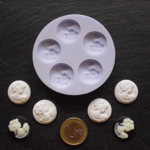 Silikonform mould cameo dame - silikonform,