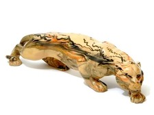 Schleichender Panther Puma Tiger Raubkatze Kunstharz Figur Figure Figurine 70er