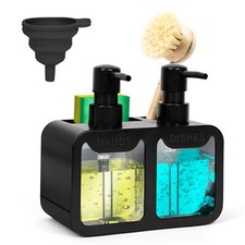 Spülmittelspender Küche Spülbecken Organizer mit Bürstenhalter & Schwammhalter