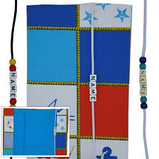 U-Heft Hülle mit Name + Impfpassfach Geburt Baby Mädchen Junge Anker Maritim