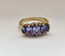 Gold ring size 54 tanzanite