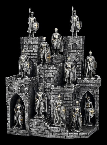 Ritterfiguren 12er set - ritterfiguren, silber