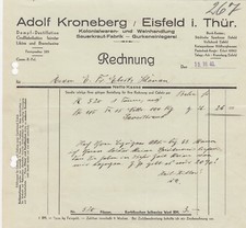 EISFELD, Rechnung 1941, Adolf